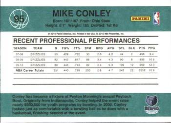 2010-11 Donruss #95 Mike Conley  Back