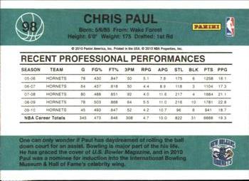2010-11 Donruss #98 Chris Paul  Back