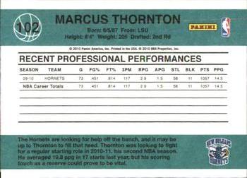 2010-11 Donruss #102 Marcus Thornton  Back