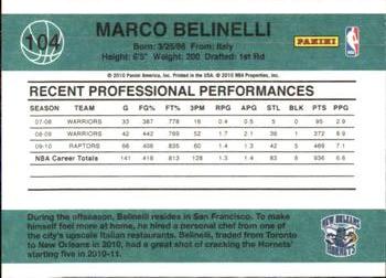 2010-11 Donruss #104 Marco Belinelli  Back