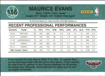 2010-11 Donruss #156 Maurice Evans  Back