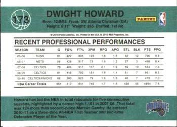 2010-11 Donruss #173 Dwight Howard  Back
