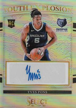 2021-22 Panini Select - Youth Explosion Signatures #YE-YPN Yves Pons Front
