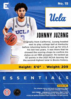 2022 Panini Chronicles Draft Picks - Essentials Pink #15 Johnny Juzang Back