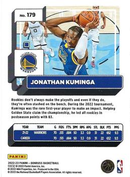 2022-23 Donruss #179 Jonathan Kuminga Back