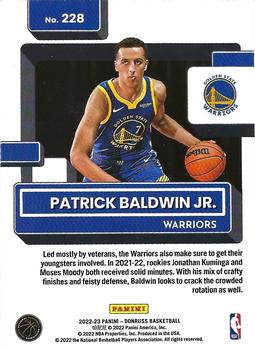 2022-23 Donruss #228 Patrick Baldwin Jr. Back