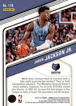 2022-23 Donruss Elite #178 Jaren Jackson Jr. Back