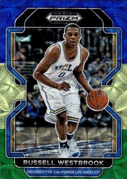 2022 Panini Prizm Draft Picks - Choice Blue Yellow and Green #41 Russell Westbrook Front
