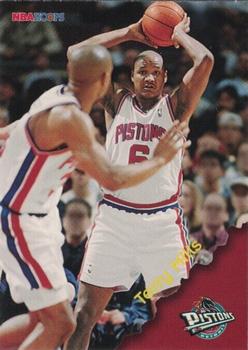 1996-97 Hoops Schaefer Bread Detroit Pistons #49 Terry Mills Front