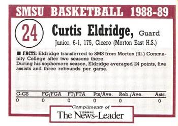 1988-89 Southwest Missouri State Bears #NNO Curtis Eldridge Back