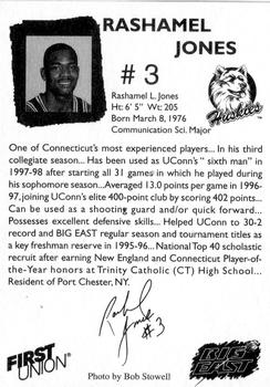 1997-98 Connecticut Huskies #NNO Rashamel Jones Back