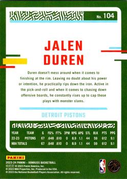2023-24 Donruss #104 Jalen Duren Back