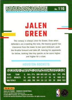 2023-24 Donruss #116 Jalen Green Back
