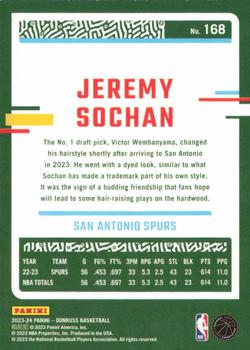 2023-24 Donruss #168 Jeremy Sochan Back