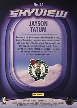 2023-24 Hoops Winter - Skyview #12 Jayson Tatum Back
