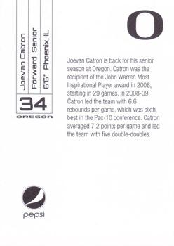 2010-11 Pepsi Oregon Ducks #NNO Joevan Catron Back