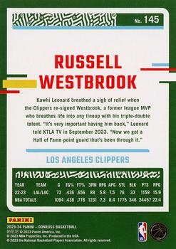 2023-24 Donruss - Yellow Flood #145 Russell Westbrook Back