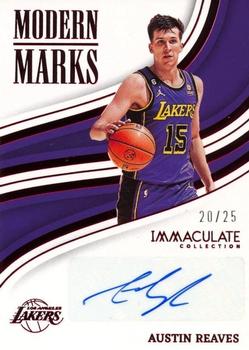 2022-23 Panini Immaculate Collection - Modern Marks Red #IMO-ASR Austin Reaves Front