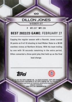 2023-24 Bowman Best University - Geometric Teal Refractor #100 Dillon Jones Back