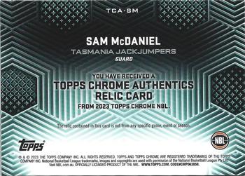 2022-23 Topps Chrome NBL - Topps Chrome Authentics Green Refractor #TCA-SM Sam McDaniel Back