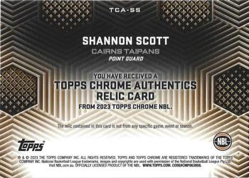 2022-23 Topps Chrome NBL - Topps Chrome Authentics Green Refractor #TCA-SS Shannon Scott Back