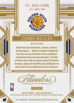 2022-23 Panini Flawless - All-NBA Ink Blue #ALL-CML Chris Mullin Back