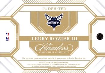 2022-23 Panini Flawless - Dual Patches Emerald #DPH-TER Terry Rozier III Back
