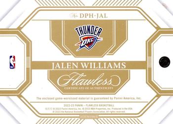 2022-23 Panini Flawless - Dual Patches Ruby #DPH-JAL Jalen Williams Back