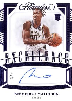 2022-23 Panini Flawless - Excellence Signatures Amethyst #ES-BNM Bennedict Mathurin Front