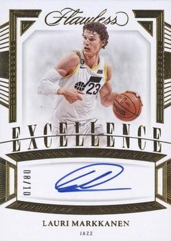 2022-23 Panini Flawless - Excellence Signatures Gold #ES-LMK Lauri Markkanen Front