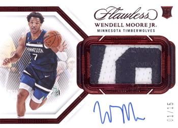 2022-23 Panini Flawless - Horizontal Patch Auto Ruby #HPA-WMJ Wendell Moore Jr. Front