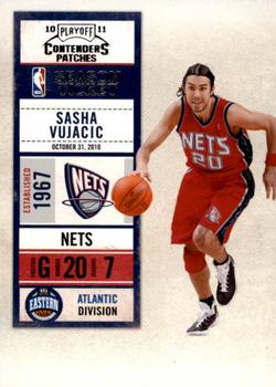2010-11 Playoff Contenders Patches #3 Sasha Vujacic Front