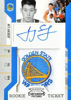 2010-11 Playoff Contenders Patches #141 Jeremy Lin Front