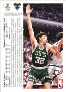1991-92 Upper Deck Spanish #33 Kevin McHale Back