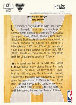 1991-92 Upper Deck Spanish #131 Atlanta Hawks Team History Back