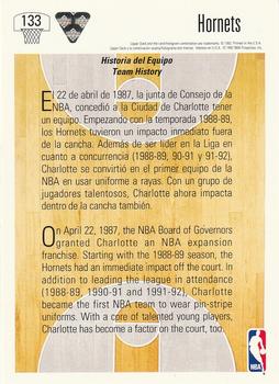 1991-92 Upper Deck Spanish #133 Charlotte Hornets Team History Back