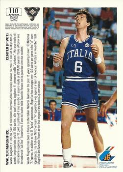 1991-92 Upper Deck Italian #110 Walter Magnifico Back