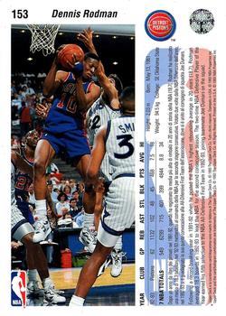 1992-93 Upper Deck European (Italian) #153 Dennis Rodman Back
