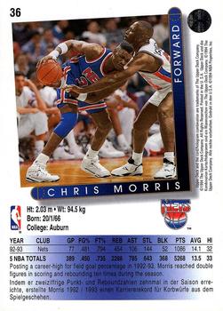 1993-94 Upper Deck German #36 Chris Morris Back