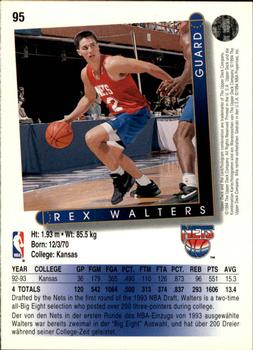 1993-94 Upper Deck German #95 Rex Walters Back
