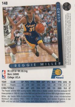 1993-94 Upper Deck German #148 Reggie Miller Back