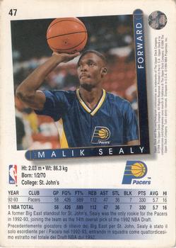 1993-94 Upper Deck Italian #47 Malik Sealy Back