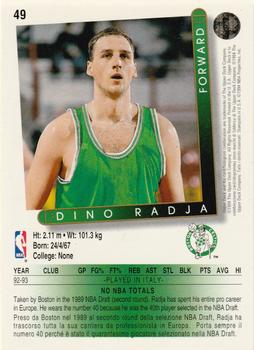 1993-94 Upper Deck Italian #49 Dino Radja Back