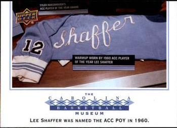 2010-11 Upper Deck North Carolina Tar Heels #134 Lee Shaffer's Warmup Jacket Front