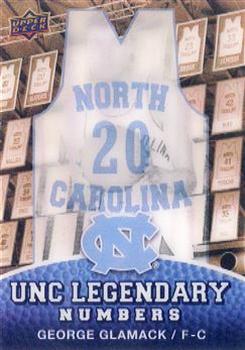 2010-11 Upper Deck North Carolina Tar Heels - Legendary Numbers 3D #LN6 George Glamack Front