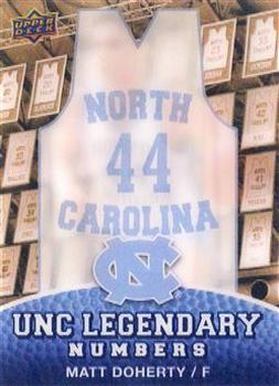 2010-11 Upper Deck North Carolina Tar Heels - Legendary Numbers 3D #LN22 Matt Doherty Front