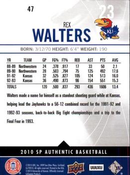 2010-11 SP Authentic #47 Rex Walters Back
