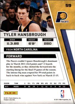 2010-11 Panini Season Update #59 Tyler Hansbrough Back
