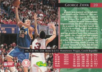 1995 Classic Rookies - Silver Foil #20 George Zidek Back