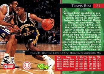 1995 Classic Rookies - Silver Foil #21 Travis Best Back